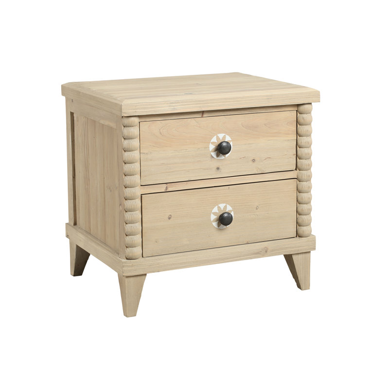 Guthmar 45cm W Solid Wood Bedside Table