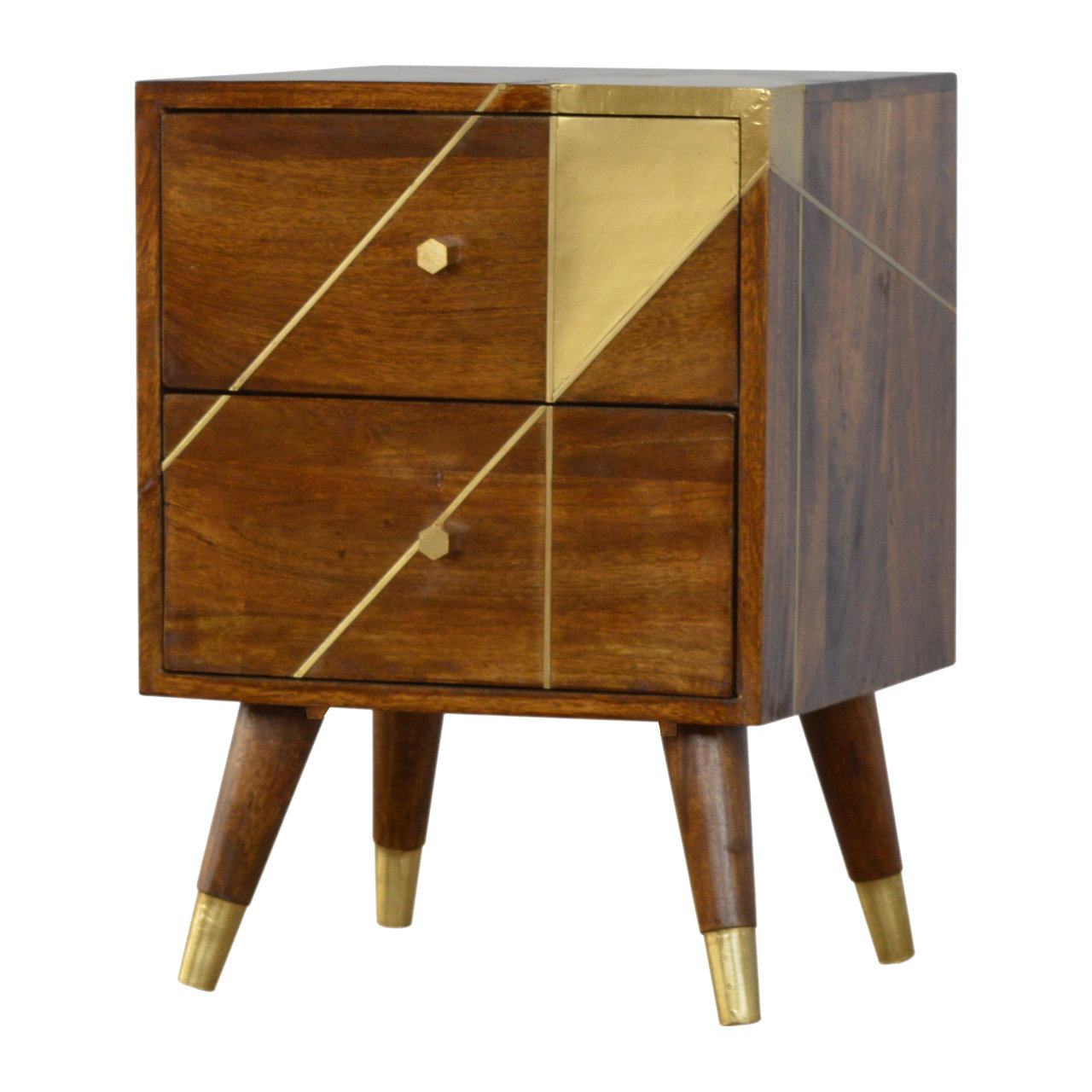 Johana Solid Wood 2 Drawer Bedside Table | Wayfair.ie