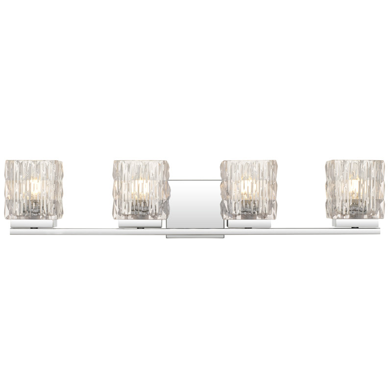 Éclairage pour salle de bain 4 lumières Estelle, H 6,25 po x l 29,75 po x P 4,75 po, Quatre lumières