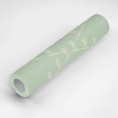 Ski Slope Baby 10' L x 25" W Peel and Stick Wallpaper Panel