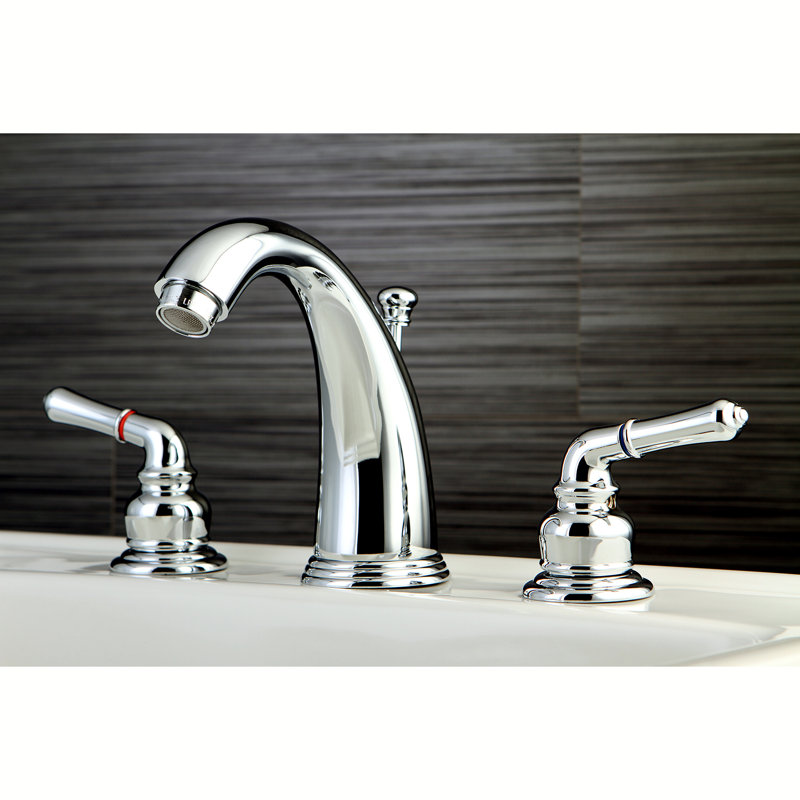 Robinet de salle de bain espacé Kingston, Chrome poli