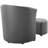 Modway Divulge Modern Leatherette Armchair and Ottoman-1100092806