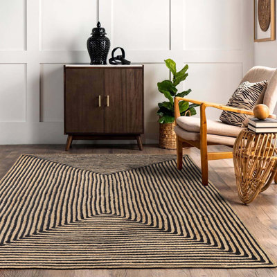 Tapis d'intérieur en jute tressé à la main Onley