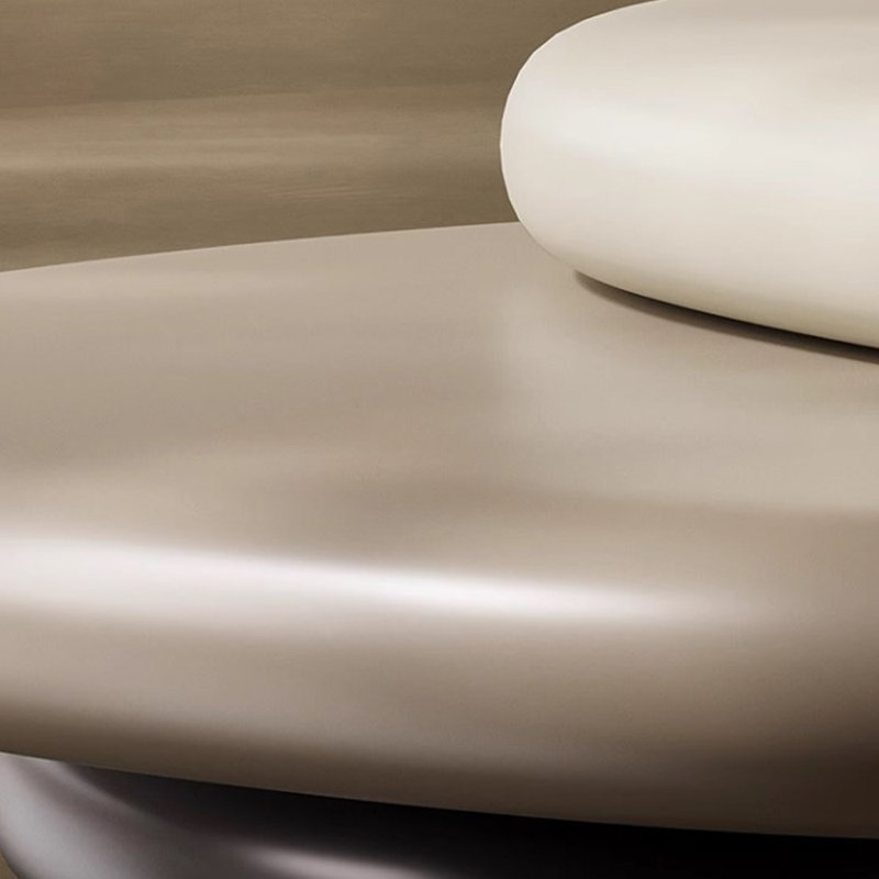 Pebble Shaped Rotating End Table Nesting Coffee Table