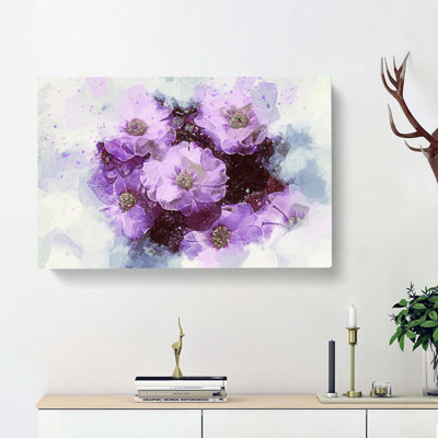 Lilac Flower In Abstract - Wrapped Canvas