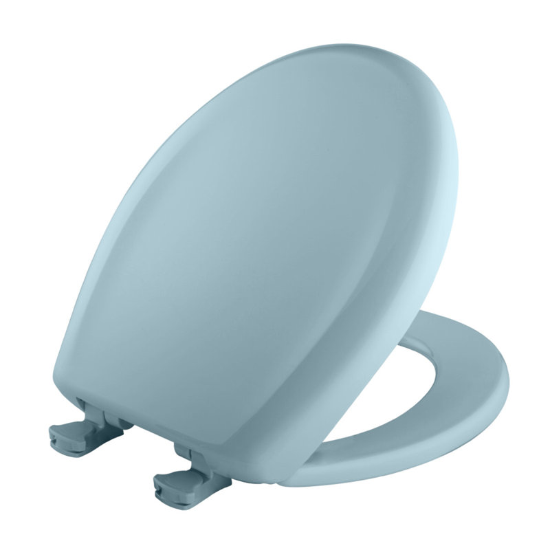 Siège de toilette rond, Bleu de Dresde