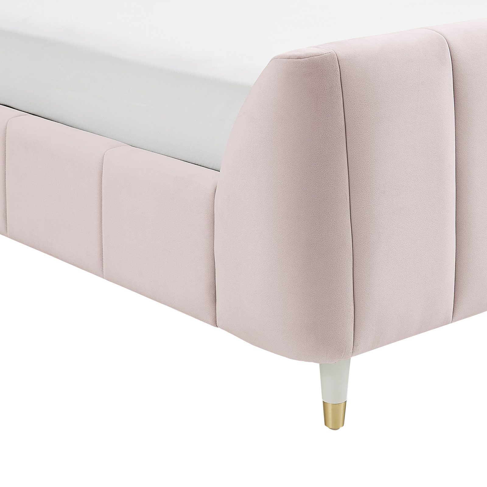 Ricketts Full Upholstered Platform Bed, Full/Double, Vintage Pink