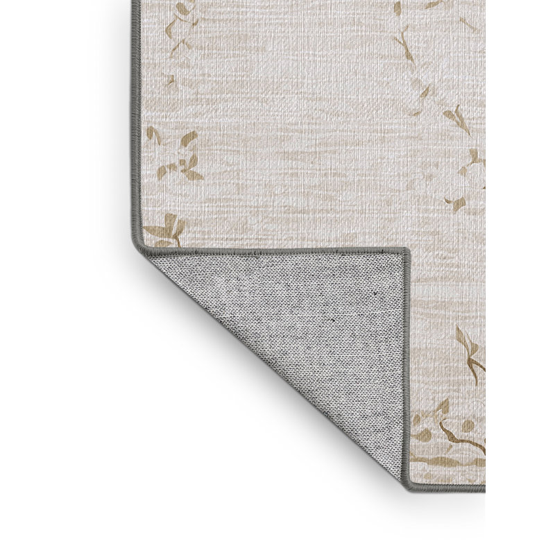 Machine Washable Gray Area Rug, Rectangle 2' x 3'