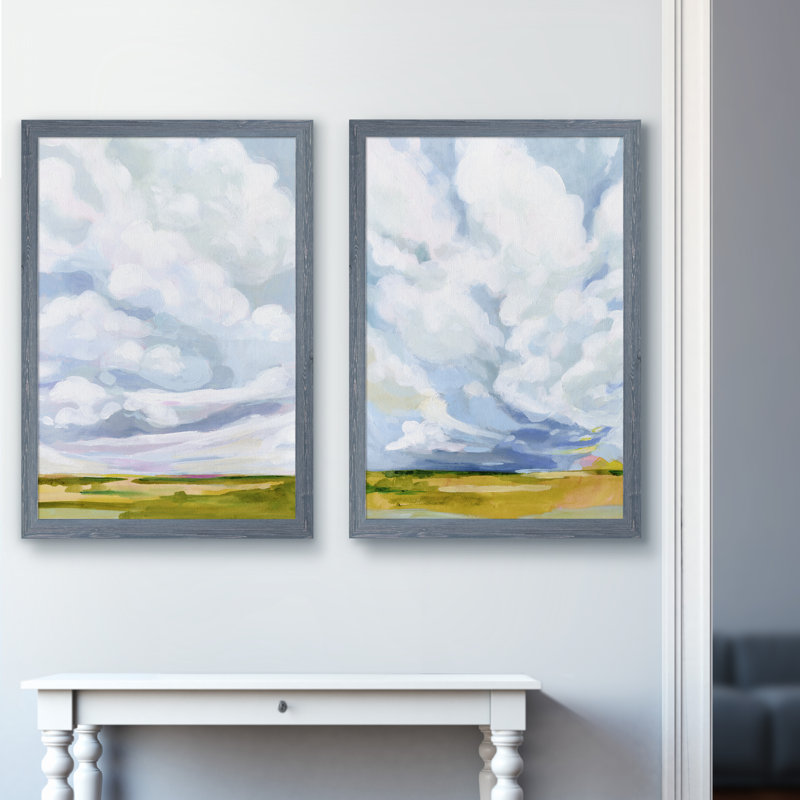 «Ocean Eye I» par Vincent Van Gogh - ensemble de 2 reproductions d'art encadrées, H 24 po x l 18 po x P 1,25 po, Pas de tapis