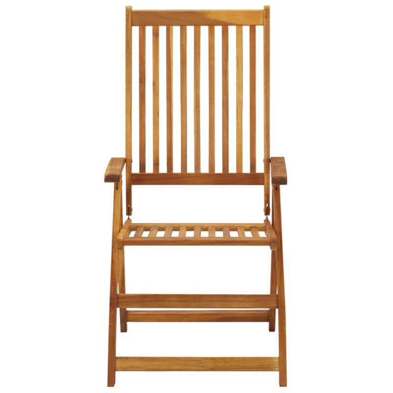 Patio Chair with Cushions Solid Wood Acacia, Red