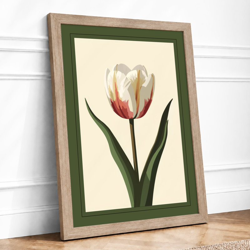Single Tulip Study Botanical - Print, Oak, A3 - 42.0 x 29.7 cm