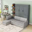 Grand lit escamotable avec canapé et tablettes-850395395