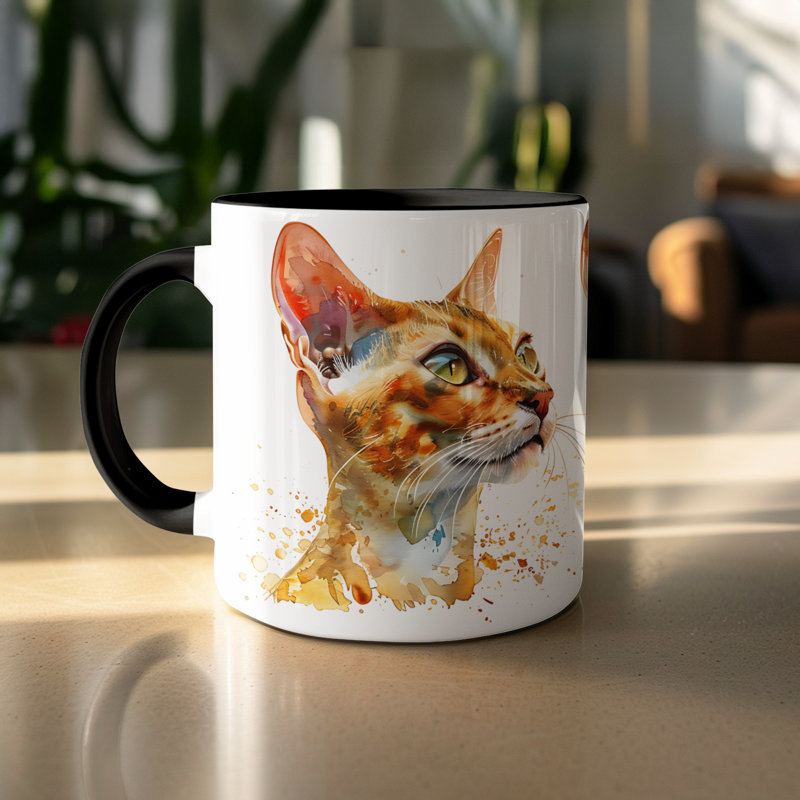 Ceramic Coffee Mug, 4, Black
