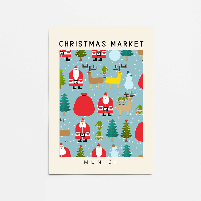 Marché de Noël de Munich, Papier, H 14 po x l 11 po