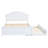 Full Size Wood Bed With Headboard And Twin Trundle In White - Easy To Assemble, Space Saving, No Box Spring Size Platform Strong Construction, Assembly, Requirement-1006863950