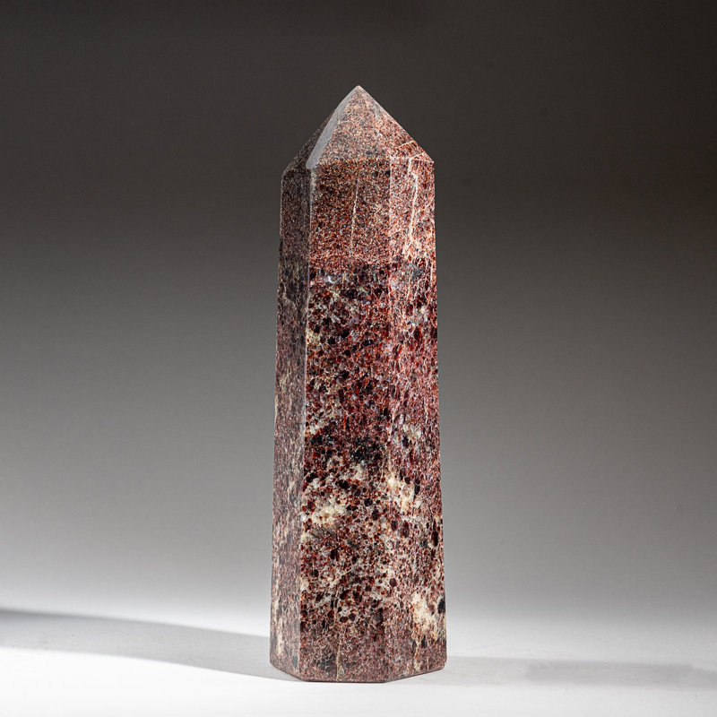 Genuine Polished Garnet Point (4 lbs), 9" H x 3" W x 3" D, Dark Red/Dark Brown
