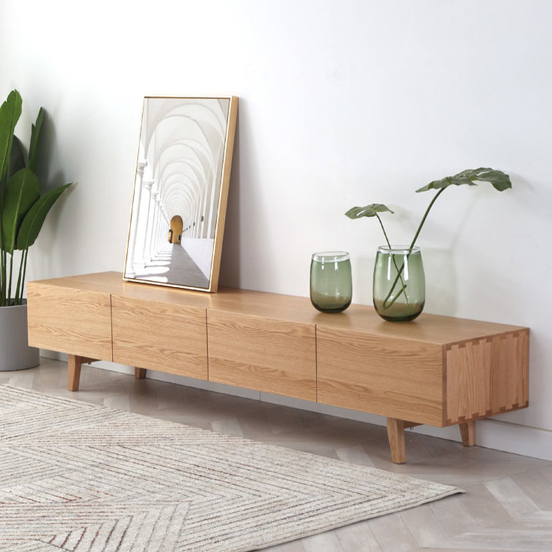 Meuble télé Modern Burlywood, H 15,75 po x L 70,87 po x l 15,75 po, Burlywood