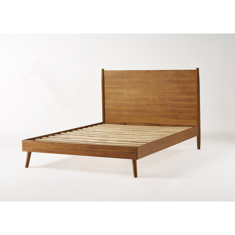 Solid Wood Platform Bed (BED), Natural, Full