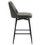 Betzalel Swivel Upholstered Counter Stool with Metal Frame-162933129
