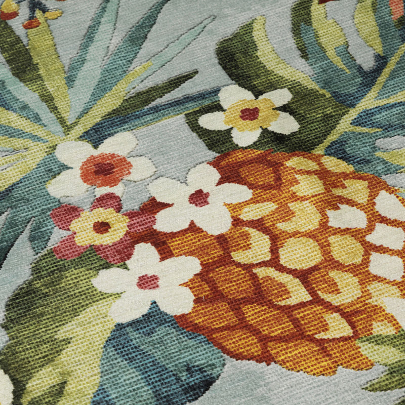 Multicolor Floral Synthetic Rectangular 5' x 7' Area Rug