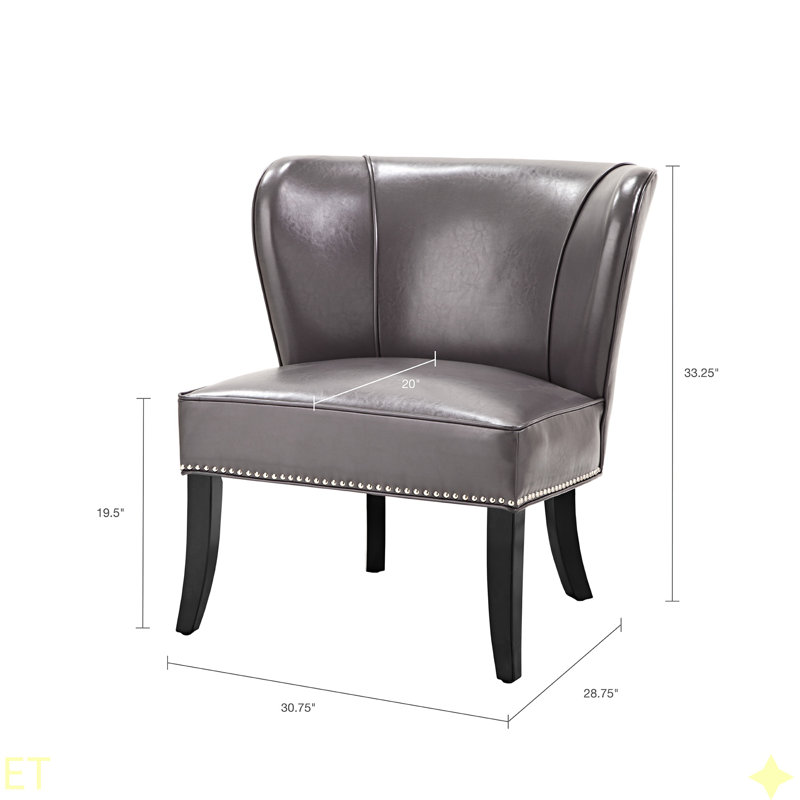 Fauteuil d'appoint sans accoudoirs, Gris