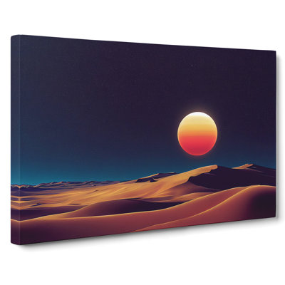 Pleasant Desert Sunset - Wrapped Canvas Print
