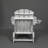 HDPE Folding Adirondack Chair With Dual Cup Holder, Patio Chair-1635261596