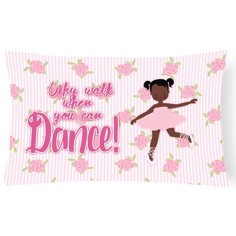  Ballet African American Pigtails Lumbar Pillow