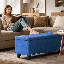 Repose-pieds rembourré en tissu avec banc de rangement Grimstad-222656634