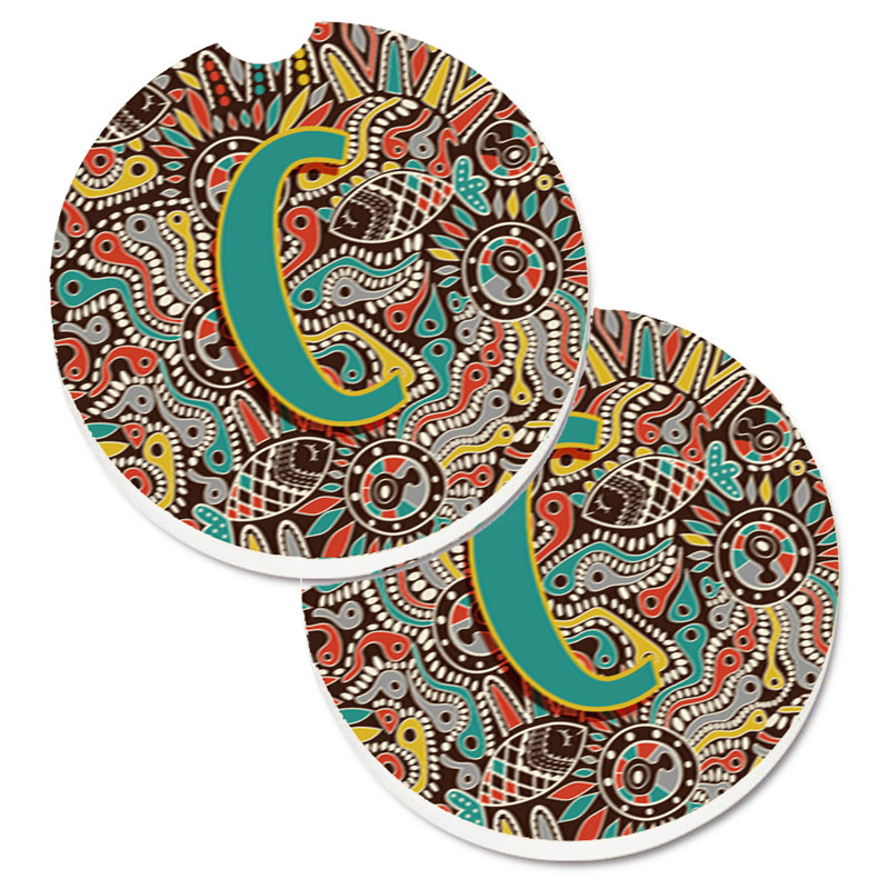 Sous-verre voiture tribal initial, C