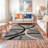 Devonshire Abstract Gray/Black/Ivory Area Rug-1670106097