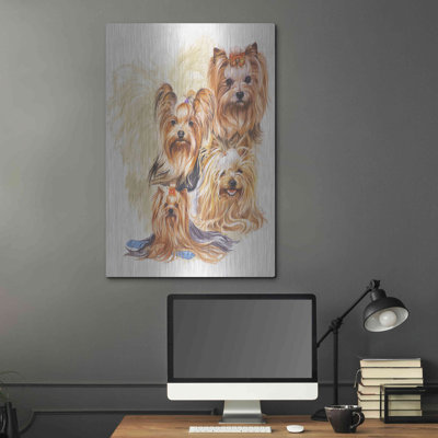 «Yorkshire Terrier» par Barbara Keith - peinture sur métal sans cadre