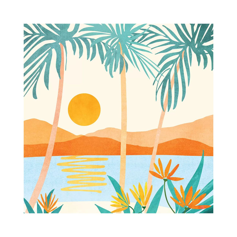 Bali Sunset - Print on Canvas, Wrapped Canvas, 93.98cm H x 93.98cm W x 3.81cm D