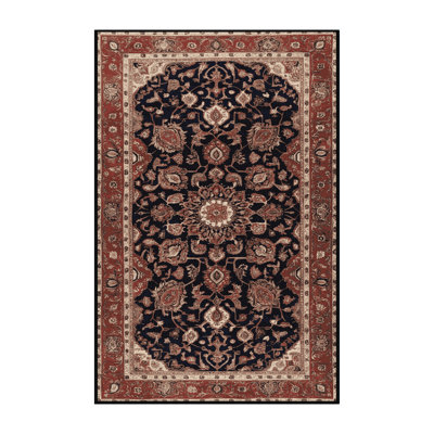 Machine Washable Persian Brown Area Rug