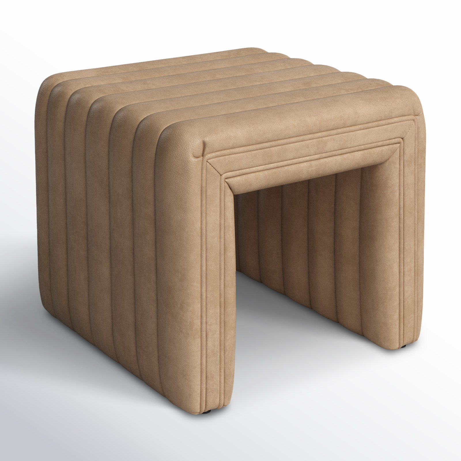 Brandt Upholstered Ottoman, Tawny Brown