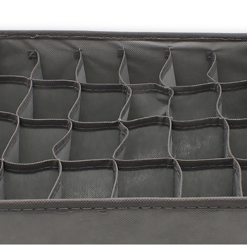Panier de rangement pliable gris pour commode 12 po x 12 po x 4 po, Gris