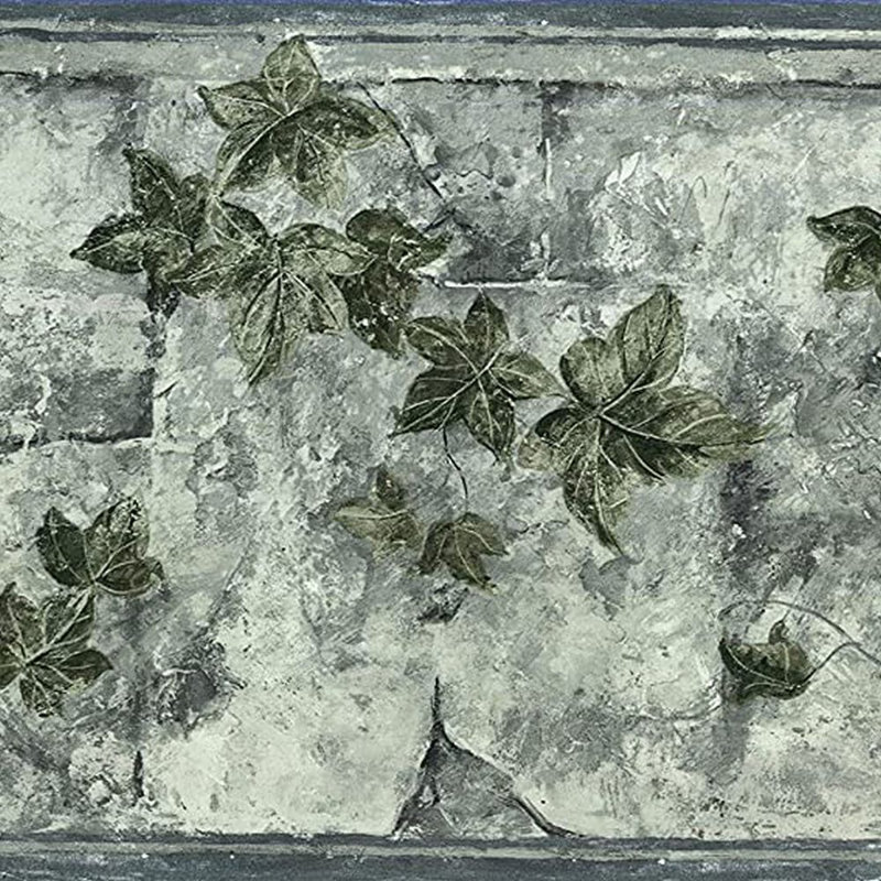 Bordure de papier peint L 15 pi x l 9 po Leaves on the Wall