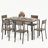 Ymani 7-Piece Rectangular Dining Set with Metal Frame and Storage Rack-1166473291-1166473290