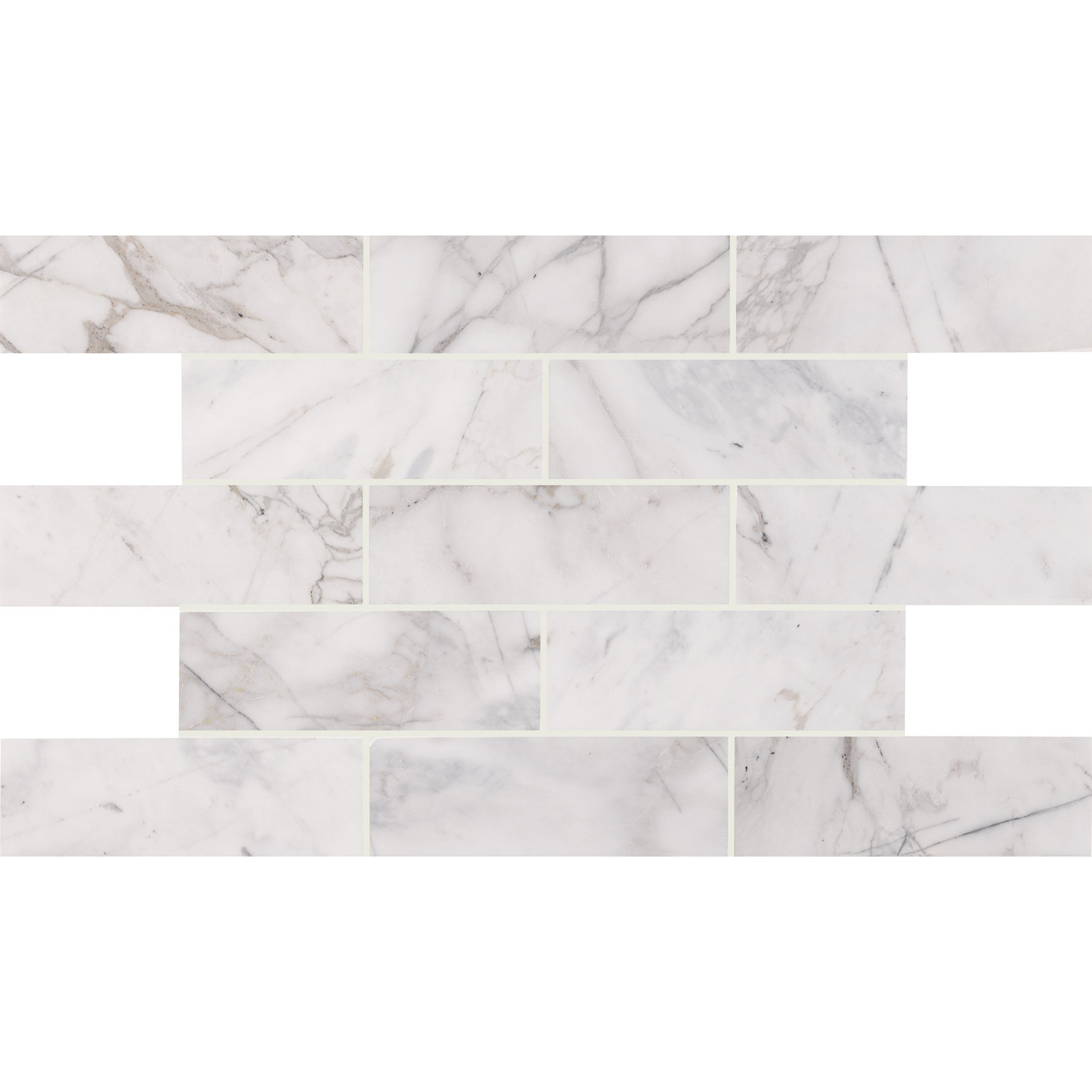 Venatino Elysia 4 in. x 12 in. Honed Marble Subway Floor and Wall Tile