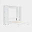 Grand lit escamotable avec tablettes de rangement-1014714623