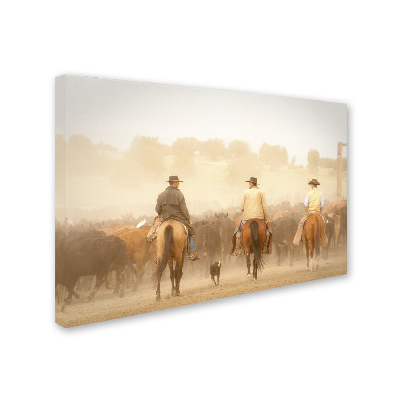 «Cowboy's Best Friend» par Leeth, reproduction de photo sur toile tendue, H 22 po x l 32 po x P 2 po