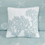 Ensemble de courtepointe brodée réversible en coton 4 pièces avec coussin décoratif turquoise-121108138
