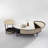 Simple oval microcrystalline stone coffee table