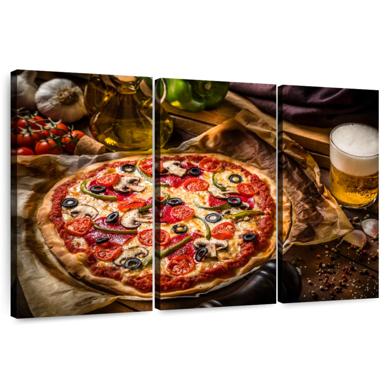 Bière et pizza Yarlin, H 32 po x l 50 po