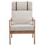 Fauteuil Mid-Century rembourré gris-2141549227