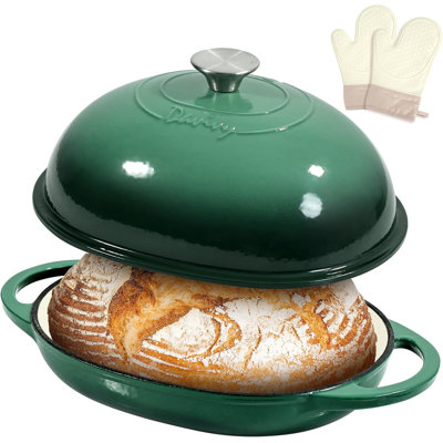 Cocotte en fonte émaillée 6 pte Davivy avec couvercle vert forêt