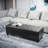 HOMCOM 51" Ottoman Storage Bench, Faux Leather Storage Chest With Lift Top, Tufted Ottoman With Storage For Living Room, Entryway, Black-638112808