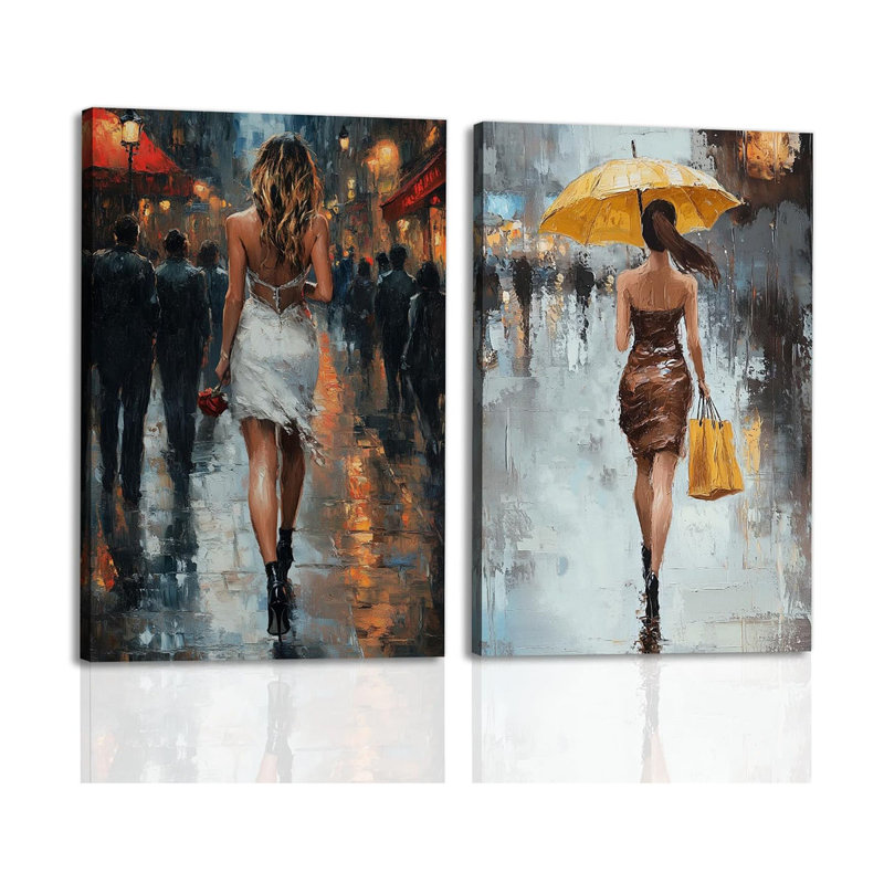 2 Piece Wrapped Canvas Wall Art