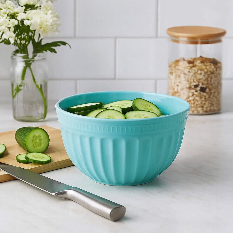 Extra Large Melamine Mixing Bowl, Green, 18 Cm