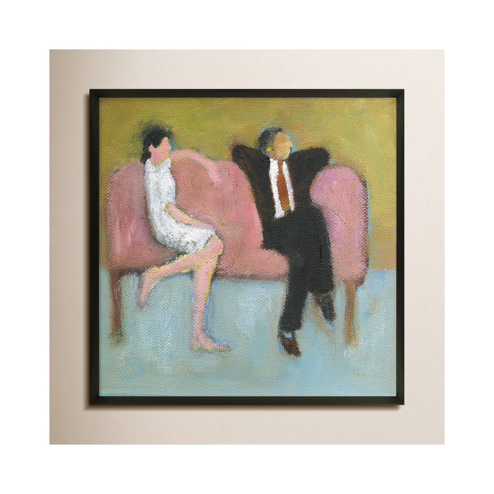 The Pink Couch by Simon Schneiderman, Black, 16" H x 16" W x 1.25" D
